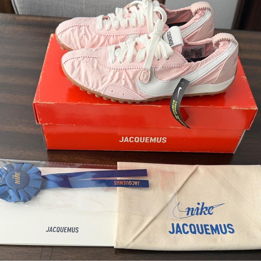 Jacquemus x Nike Pink and White Moon Sneakers